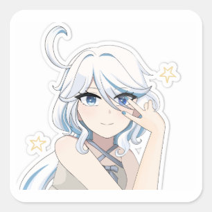 Adesivo Quadrado Furina Genshin Impact Sticker