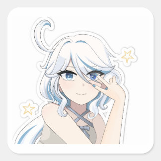 Adesivo Quadrado Furina Genshin Impact Sticker