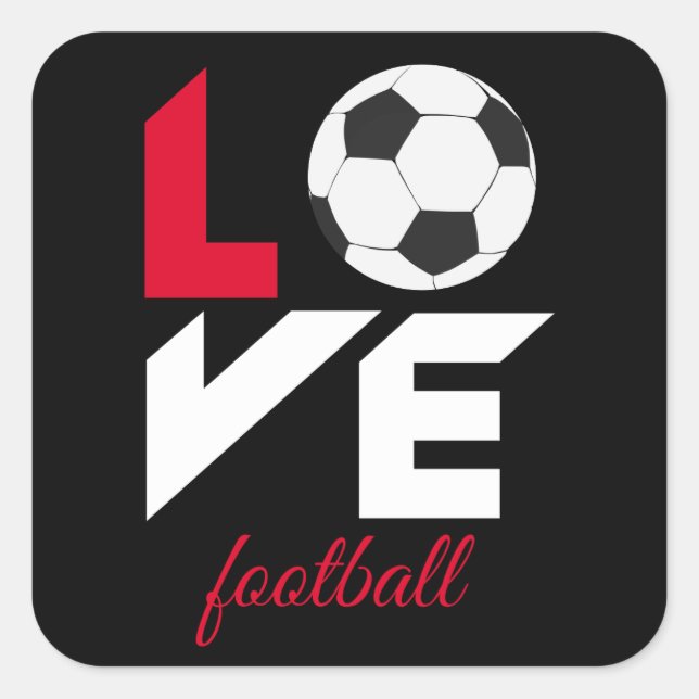 Adesivo Quadrado Futebol amado (Frente)