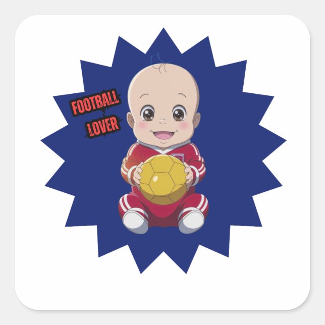 Adesivo Quadrado Futebol amado (Frente)
