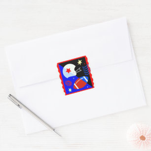 Adesivo Quadrado "Futebol Americano"