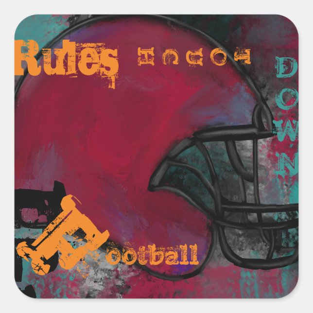 Adesivo Quadrado Futebol Americano (Frente)
