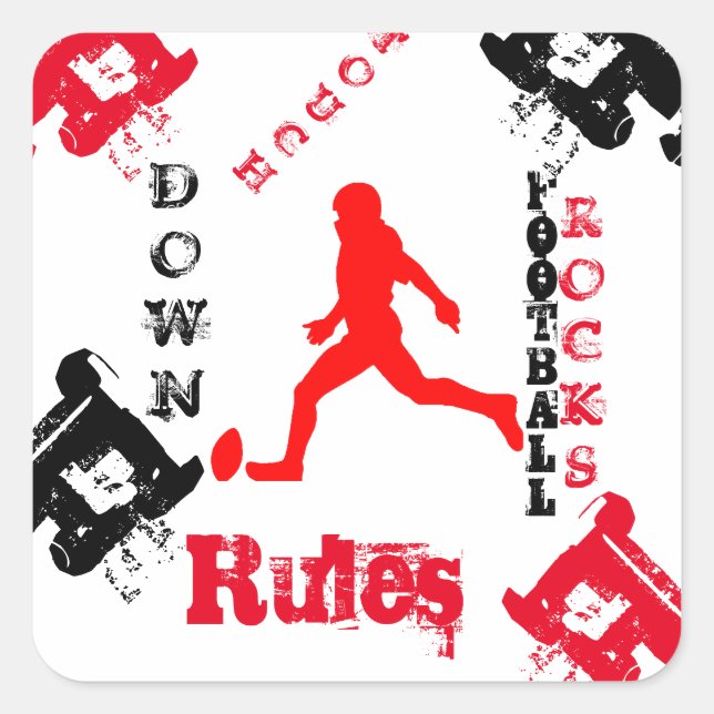 Adesivo Quadrado Futebol Americano (Frente)