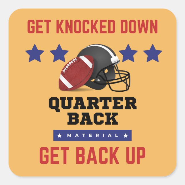 Adesivo Quadrado Futebol americano (Frente)