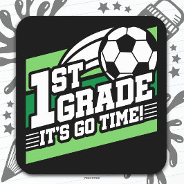 Adesivo Quadrado Futebol Da rua De Futebol No Primeiro Dia De Volta