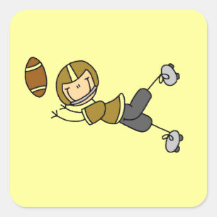 Adesivo Quadrado Futebol de Boneco de Ouro