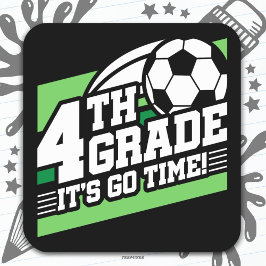 Adesivo Quadrado Futebol do 4º ano futebol 1º dia de volta à escola