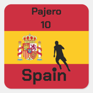 Adesivo Quadrado Futebol espanhol personalizável