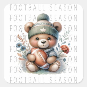 Adesivo Quadrado Futebol Personalizado Cute