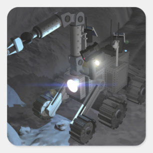 Adesivo Quadrado Futuras missões de exploração do espaço 6