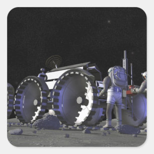 Adesivo Quadrado Futuras missões de exploração do espaço 9