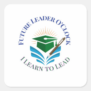 Adesivo Quadrado Future Leader O'Clock – Aprenda a Liderar   Motiva