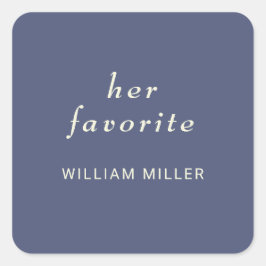 Adesivo Quadrado Futuro Simples Elegante com Casamento Monograma