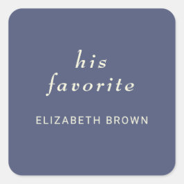 Adesivo Quadrado Futuro Simples Elegante com Casamento Monograma