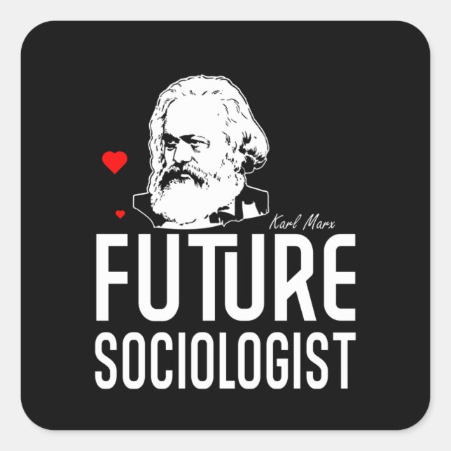 Adesivo Quadrado Futuro Sociólogo (Frente)