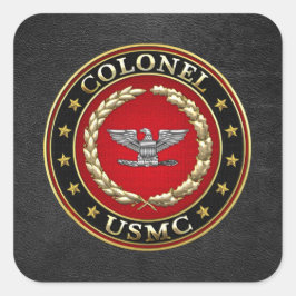 Adesivo Quadrado Fuzileiros navais dos EUA: Coronel (coronel da USM