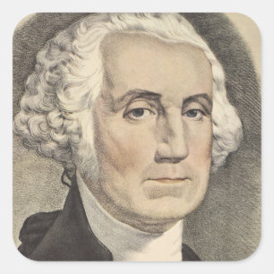 Adesivo Quadrado G Washington, Currier e Ives