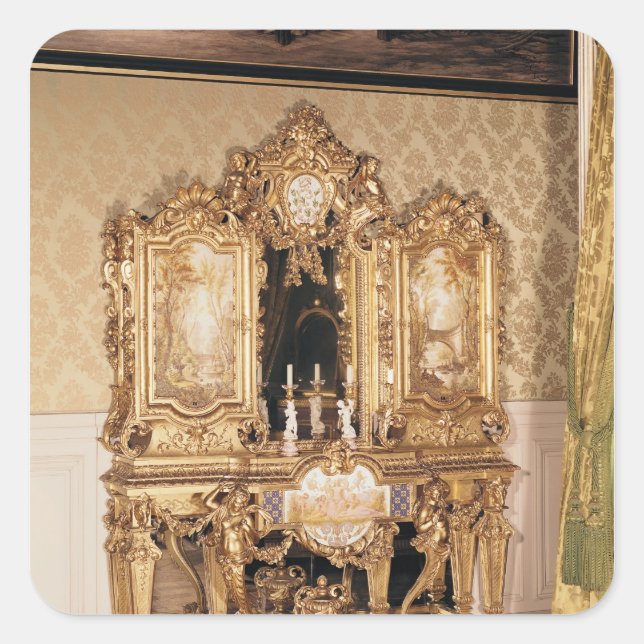 Adesivo Quadrado Gabinete de joalharia (Frente)