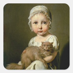Adesivo Quadrado Gabrielle Arnault (1811-72) 1813 (óleo em canvas)