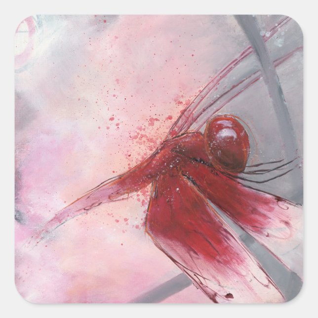 Adesivo Quadrado Gafanhoto Vermelho (Frente)