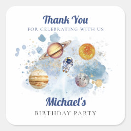 Adesivo Quadrado Galáxia de Planetas Fogueiros do Exterior