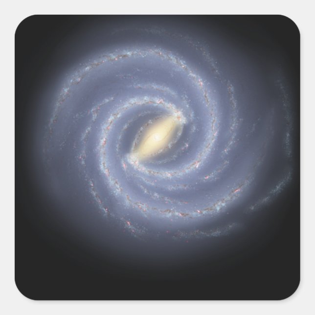 Adesivo Quadrado Galáxia Via Látea (Frente)