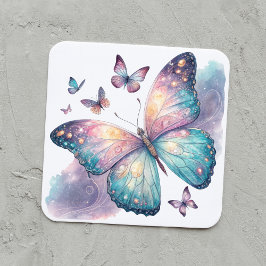 Adesivo Quadrado Galaxy Butterfly with Pastel Celestial Wings