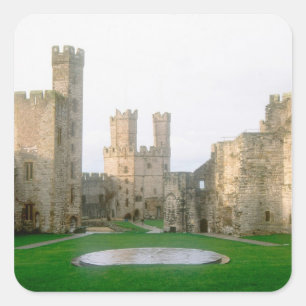 Adesivo Quadrado Gales, castelo de Caernarfon, um dos 2 de Eduardo