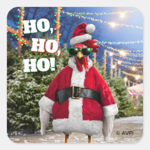 Adesivo Quadrado Galinha do Papai Noel