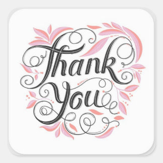 Adesivo Quadrado "Galore dos Sticks de Gratidão"