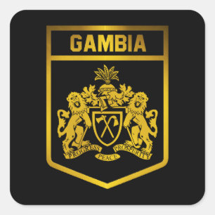 Adesivo Quadrado Gambia Emblem
