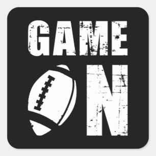 Adesivo Quadrado Game da equipe de futebol americano Engraçado Ide