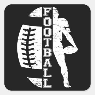 Adesivo Quadrado Game de futebol americano Equipe engraçada Ideia 