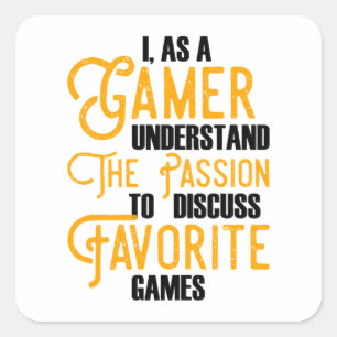 Adesivo Quadrado Gamer Art A Gamer Compreende A Paixão