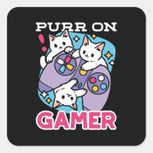 Gamer Design - Purr On Gamer Joystick Art