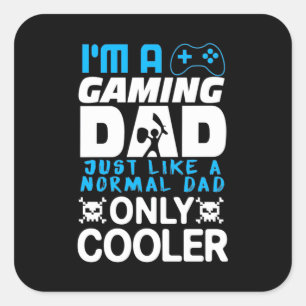 Adesivo Quadrado Gamer Gift Eu Sou Um Pai De Jogos