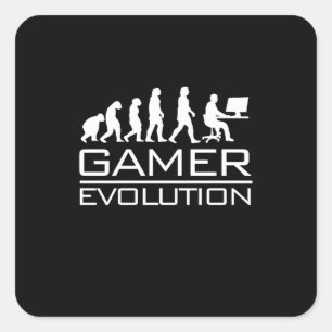 Adesivo Quadrado Gamer Gift Evolução dos jogadores