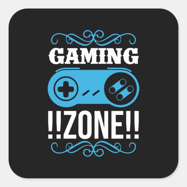 Adesivo Quadrado Gamer Gift Gaming Zone (Frente)