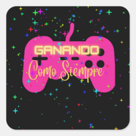 Adesivo Quadrado ganando como siempre, videogame