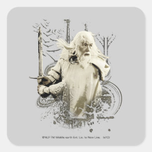 Adesivo Quadrado GANDALF™ with Sword Vector Collage