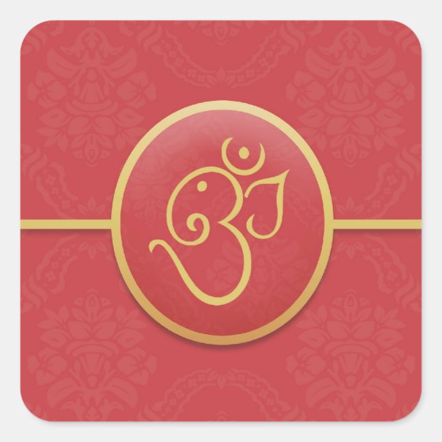 Adesivo Quadrado Ganesh Indian Sticker (Frente)