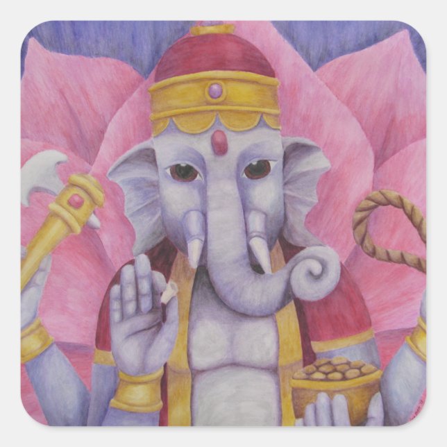 Adesivo Quadrado Ganesh Stickers (Frente)