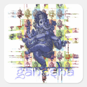 Adesivo Quadrado GANESHA   faça seu próprio histórico