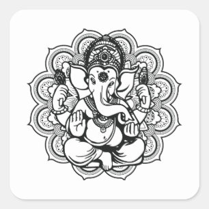 Adesivo Quadrado Ganesha Square Sticker