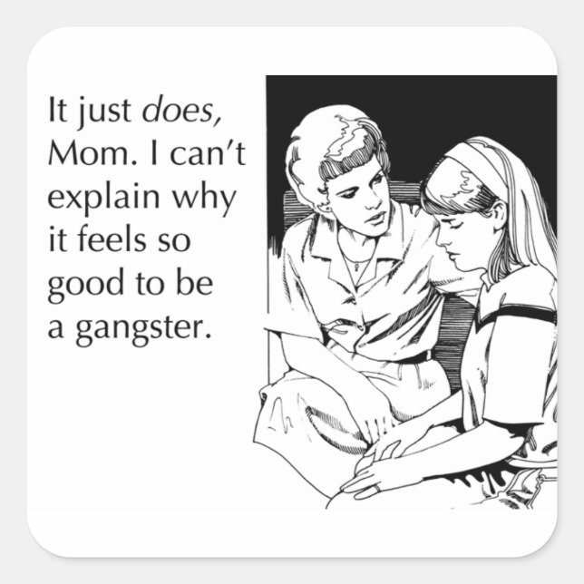 Adesivo Quadrado Gangster (Frente)