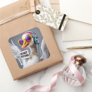 Adesivo Quadrado Ganso Não Perturbe