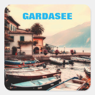 Adesivo Quadrado Gardasee Italien