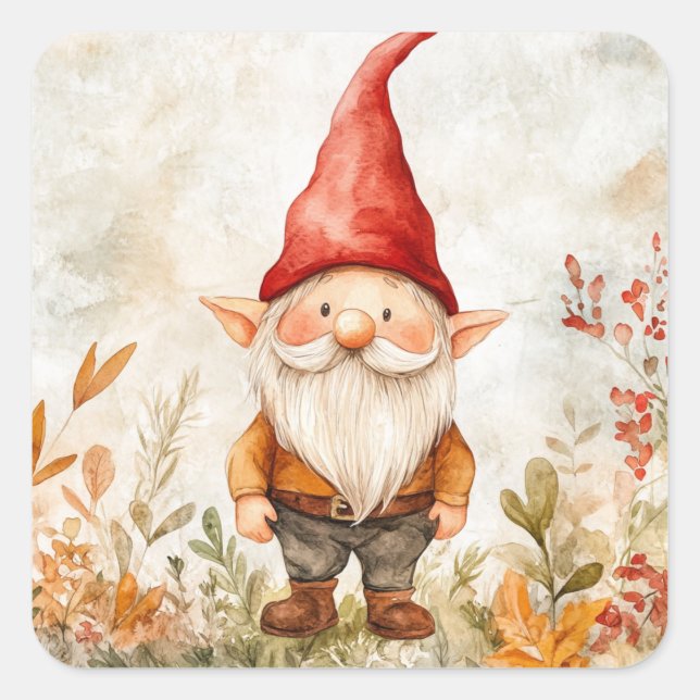 Adesivo Quadrado Garden Gnome (Frente)