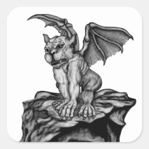 Adesivo Quadrado Gargoyle de Golem
