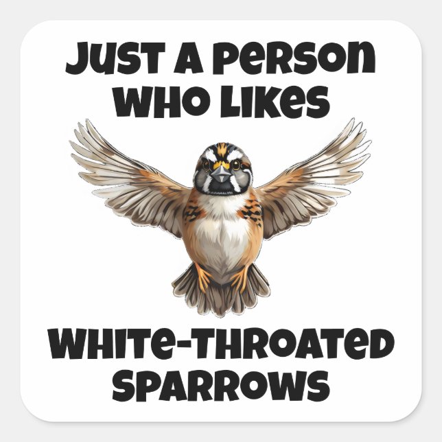 Adesivo Quadrado Garota branca garganta com asas abertas (Frente)